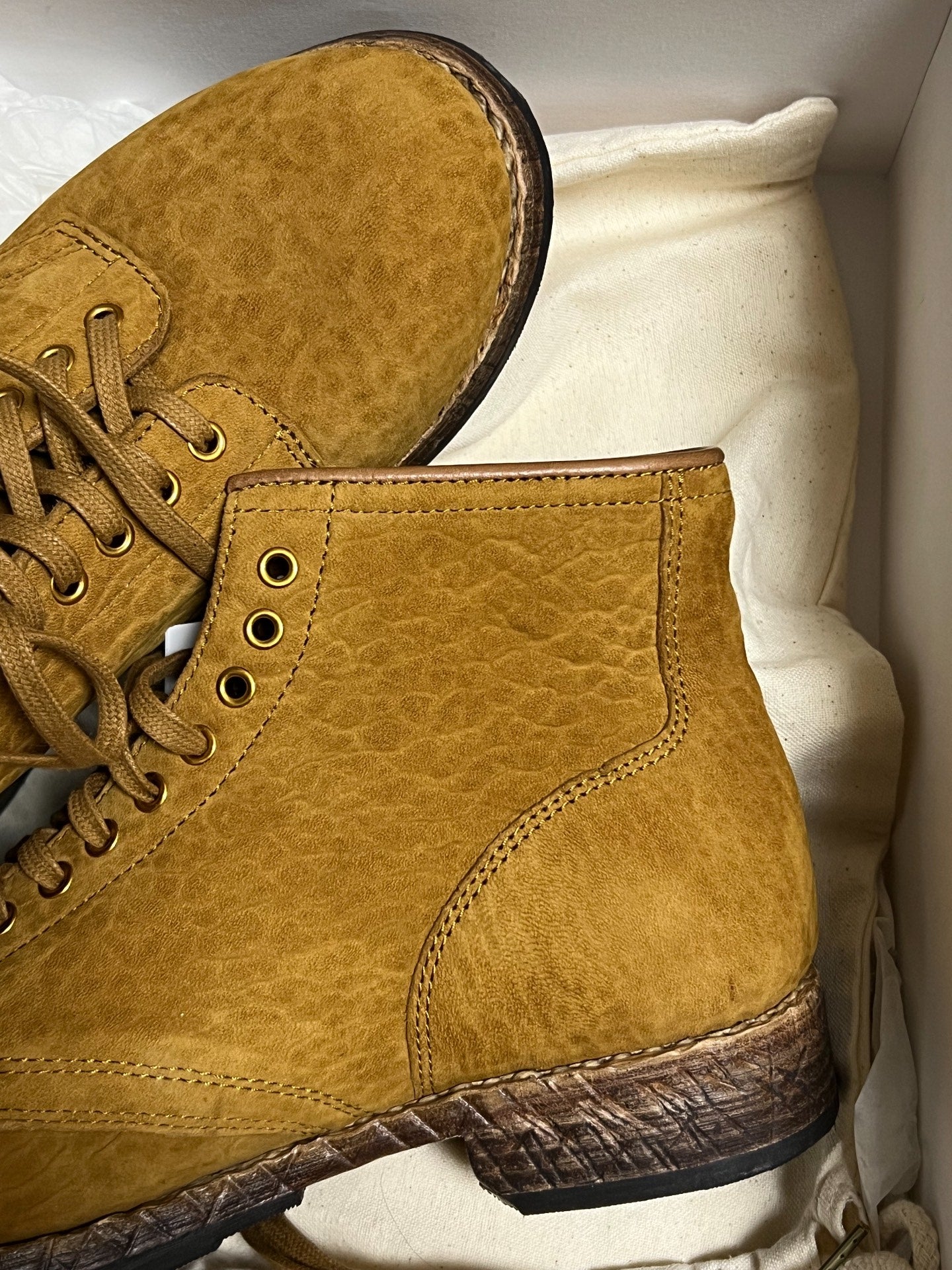 VISVIM BRIGADIER MID-FOLK CAMEL