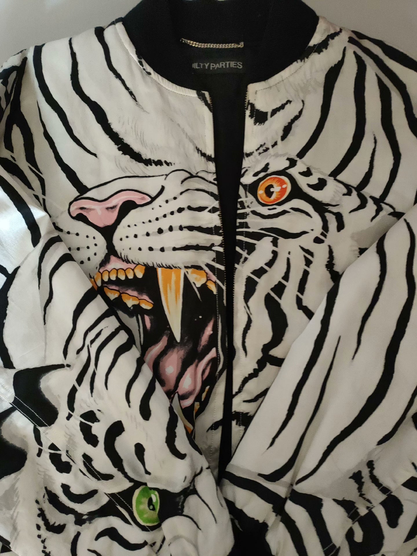 Wacko Maria White Tiger Silk Jacket