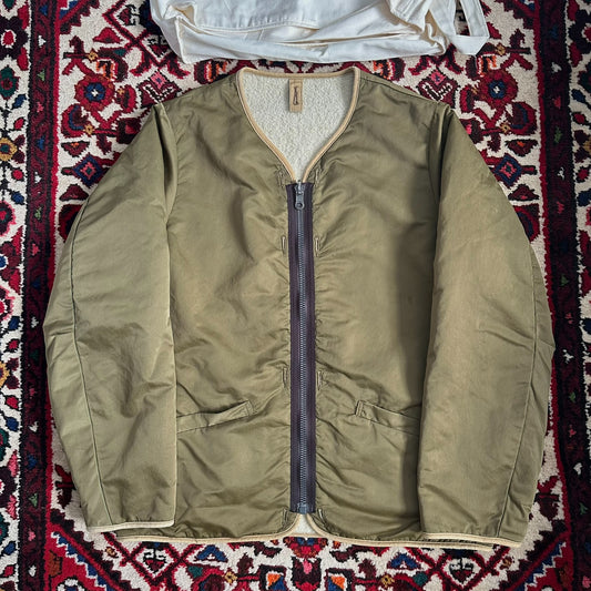 visvim iris liner jacket in khaki green