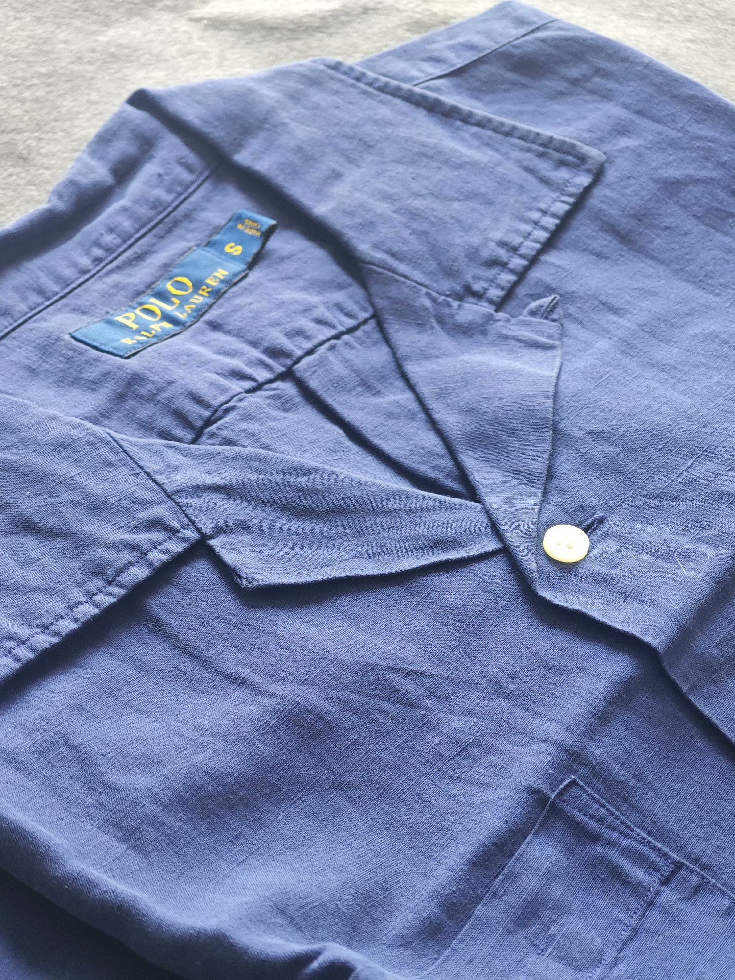 RL Polo Khaki Linen Short Sleeve Shirt