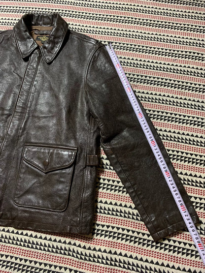 vintage black goat leather jacket by cockpit