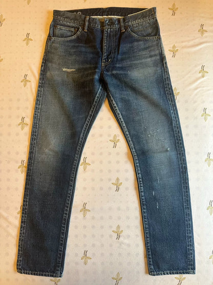VISVIM Blue Distressed Denim Jeans W34L30