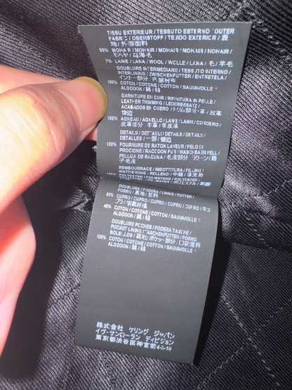 Saint Laurent 18FW Hooded Fur Coat