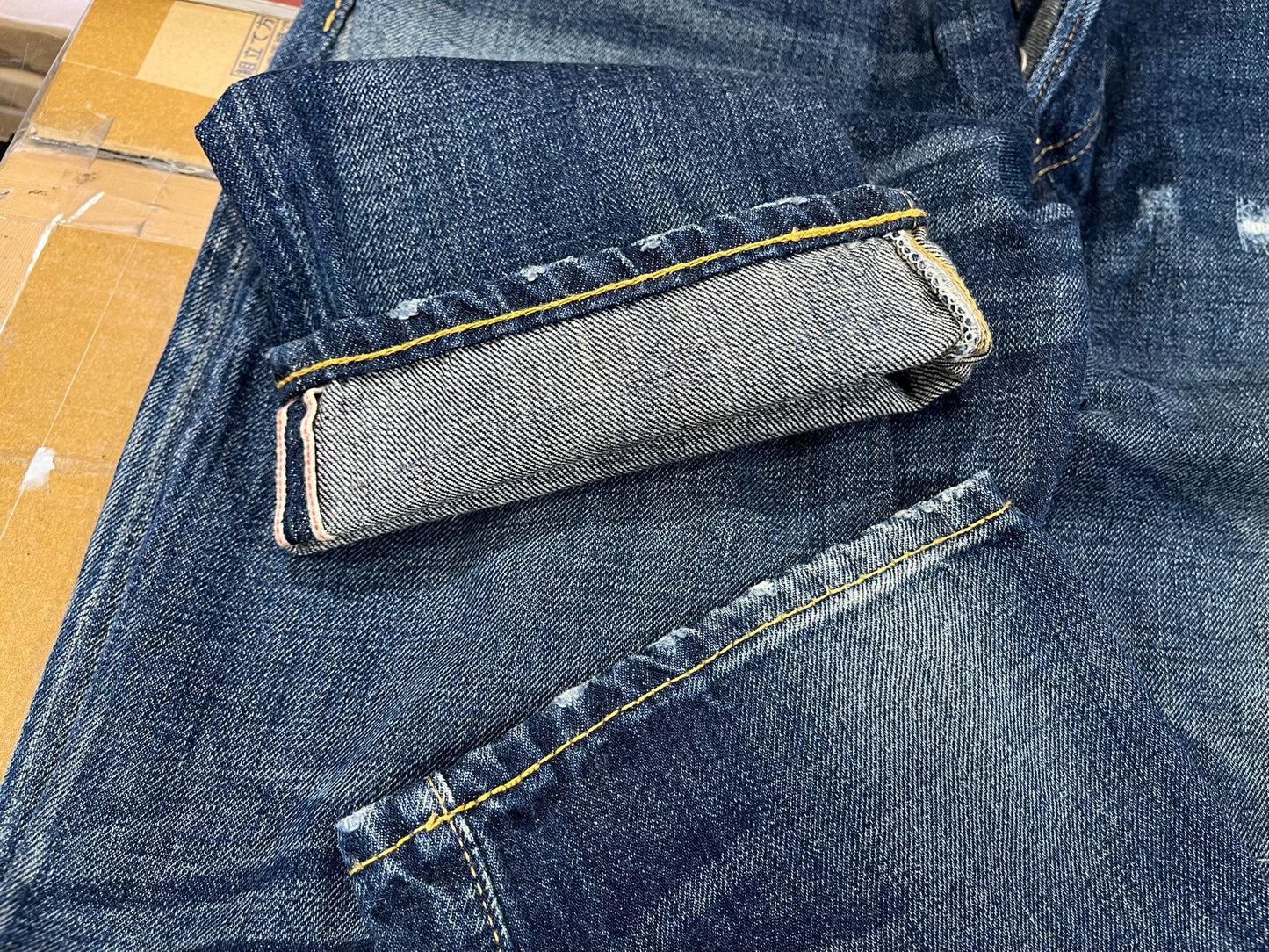 RRL Distressed Patched Vintage Jeans