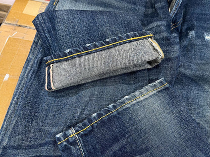 RRL Distressed Patched Vintage Jeans