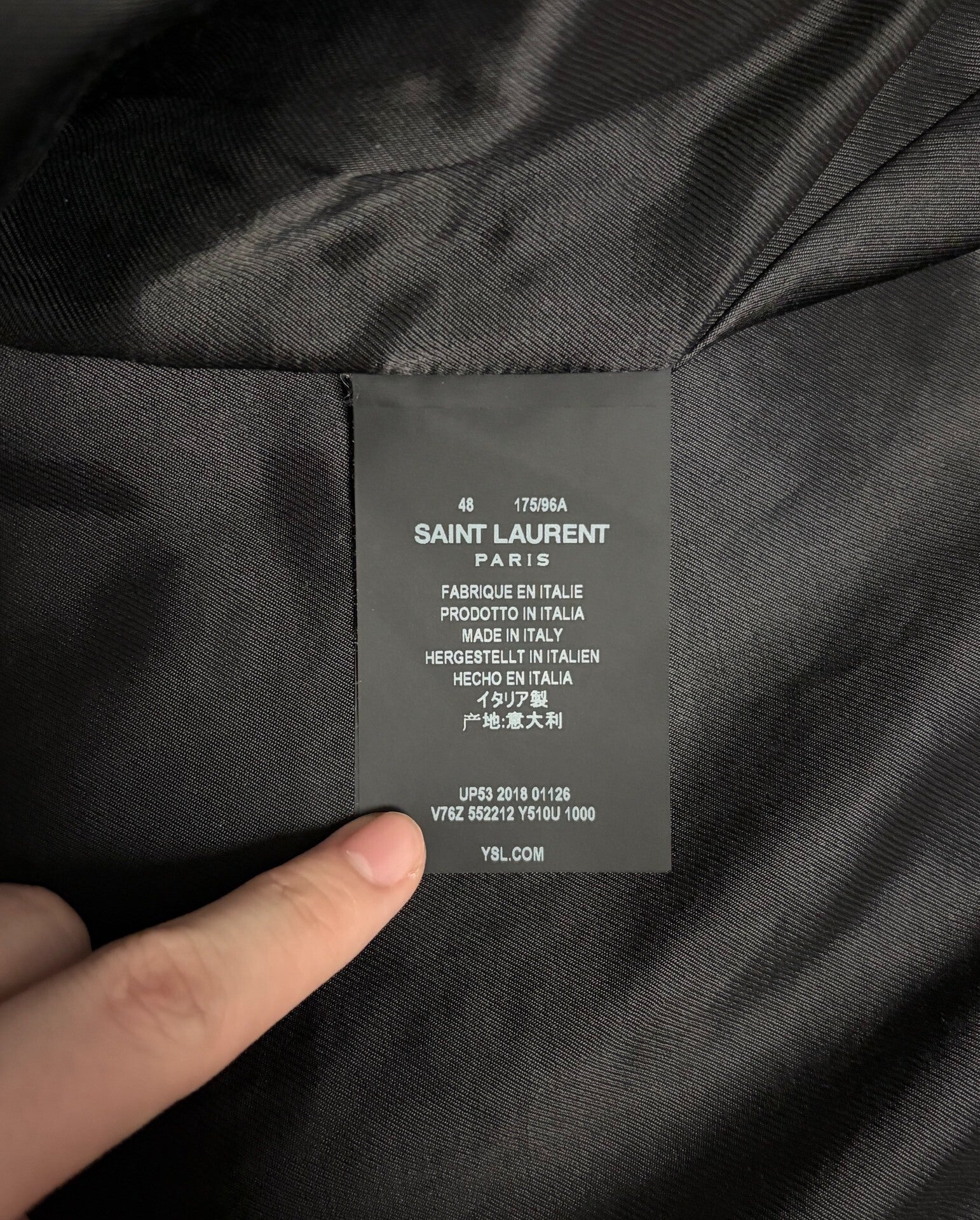 Saint Laurent SS19 Runway Black Jacket