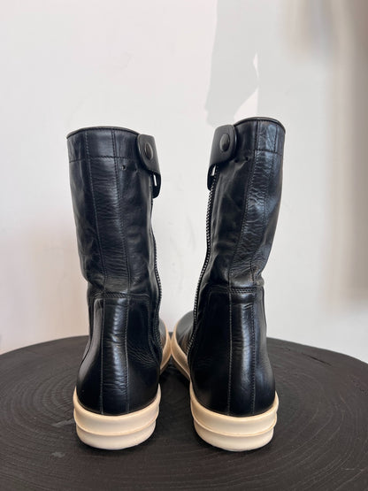 Rick Owens Main Line Cowhide Mid-Calf Boots 40