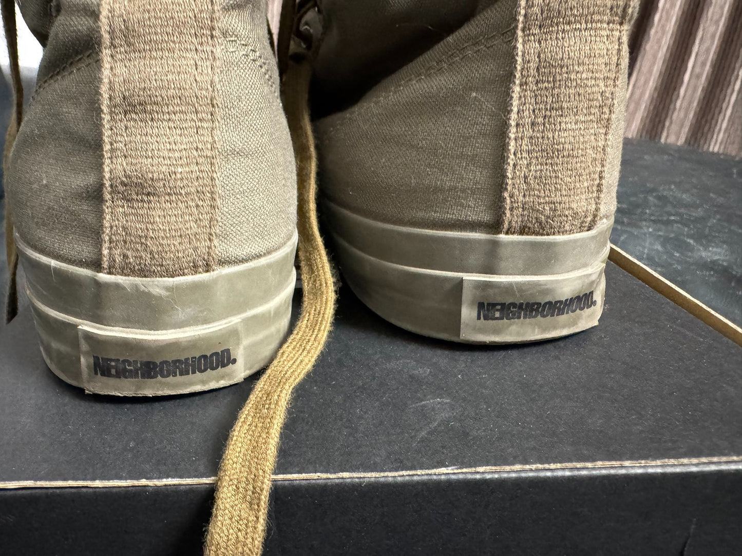 Neighborhood G.R-Hi Olive Drab Plush Canvas Shoes