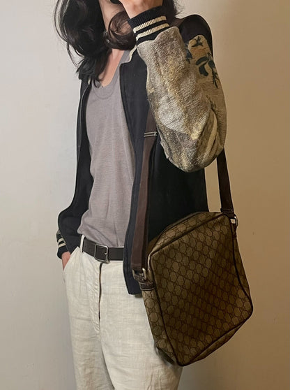 drapes van noten floral knit baseball jacket