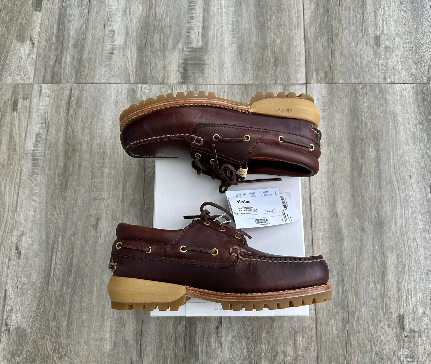 visvim wallace deck folk leather shoes