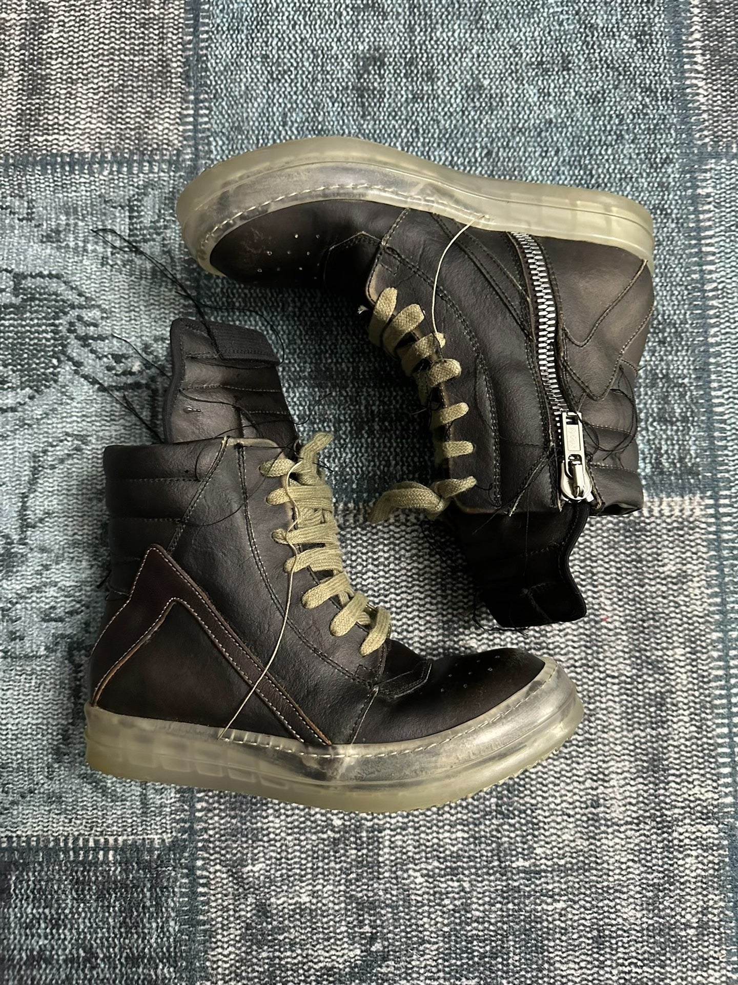 Rick Owens Black Phantom Tassel Inverted Triangle 36