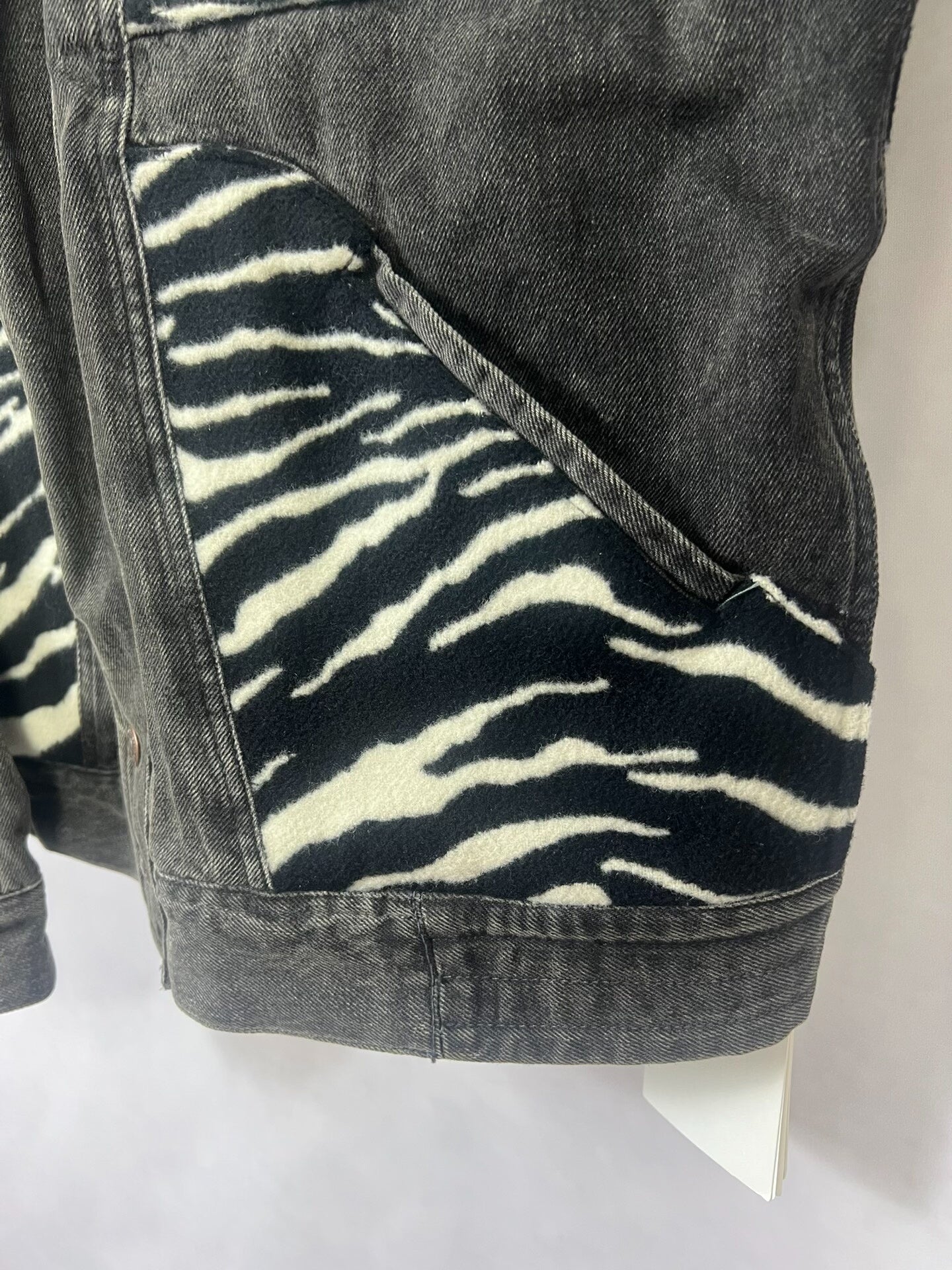 Celine Zebra-Pattern Denim Jacket