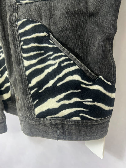 Celine Zebra-Pattern Denim Jacket