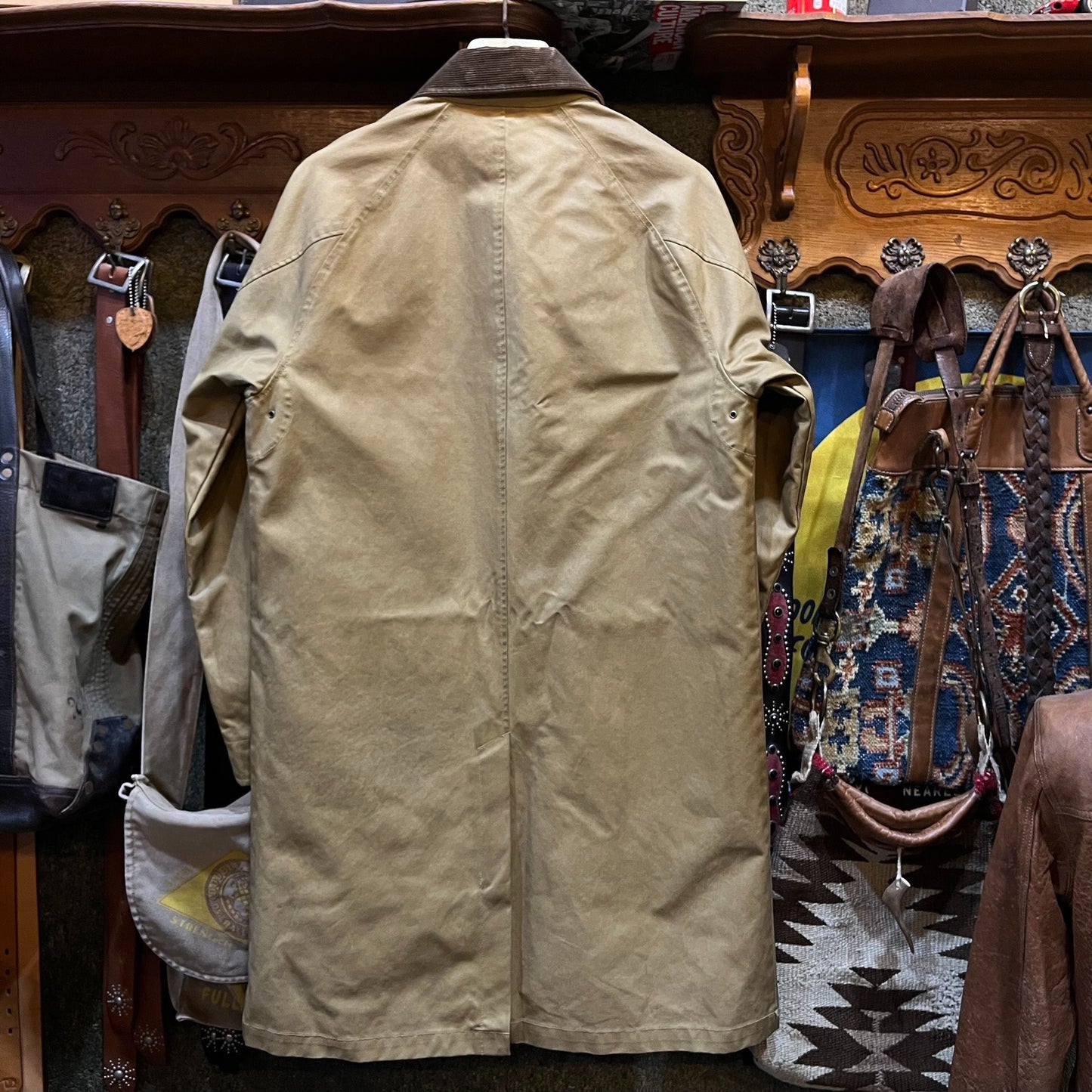 RRL Double RL Oiled Wax Trench Coat