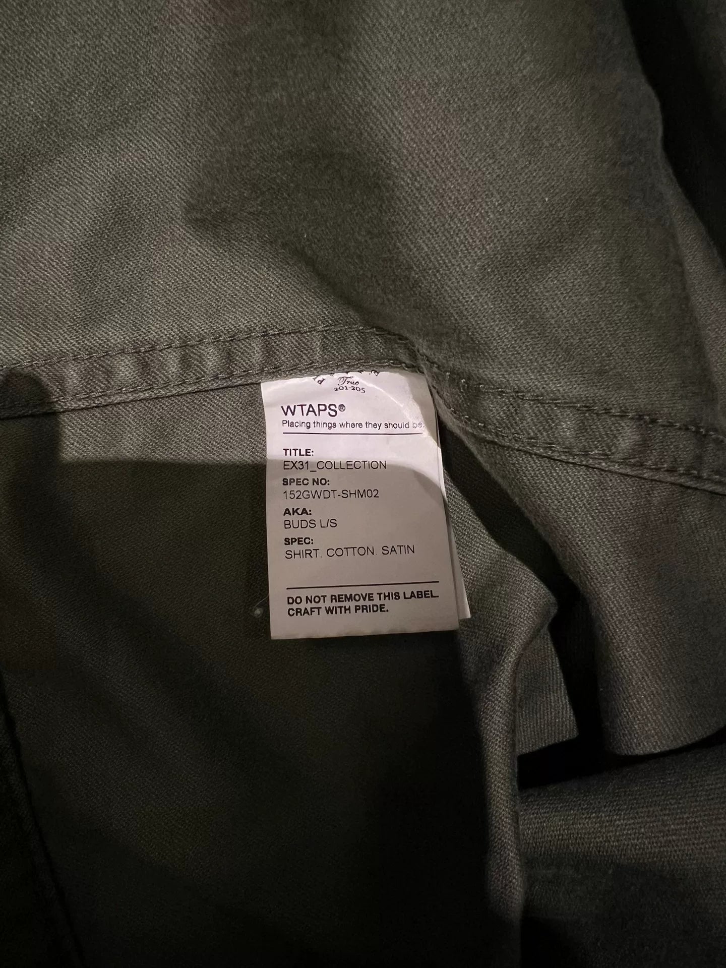 WTAPS BUDS L/S SHIRT
