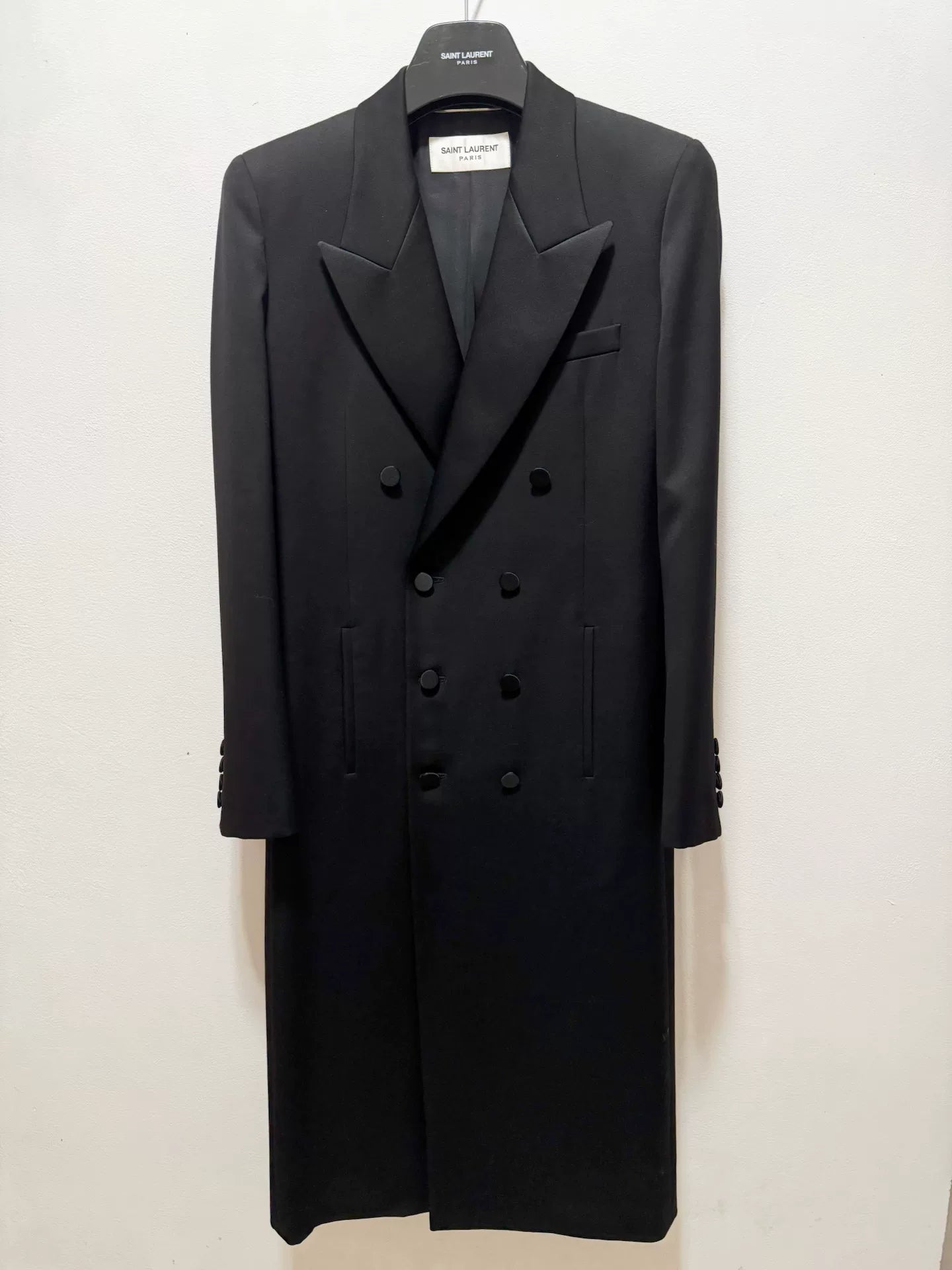 Saint Laurent Black Double-Breasted Coat