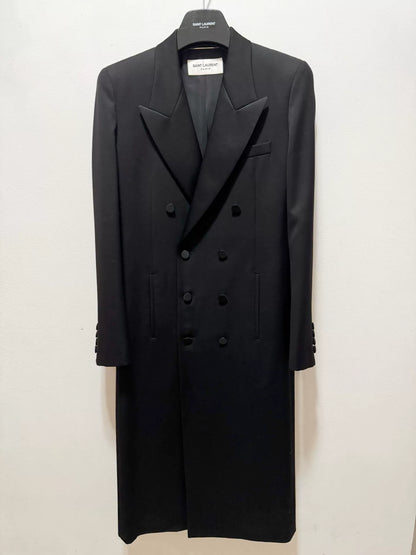 Saint Laurent Black Double-Breasted Coat