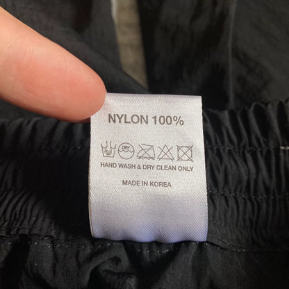 black and white panel athletic pants