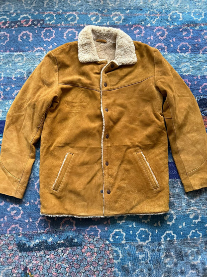 levis vintage suede shearling coat