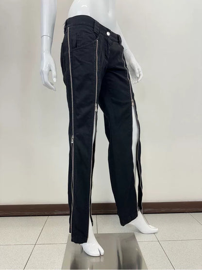 stylish black zipper pants by Dolce & Gabbana