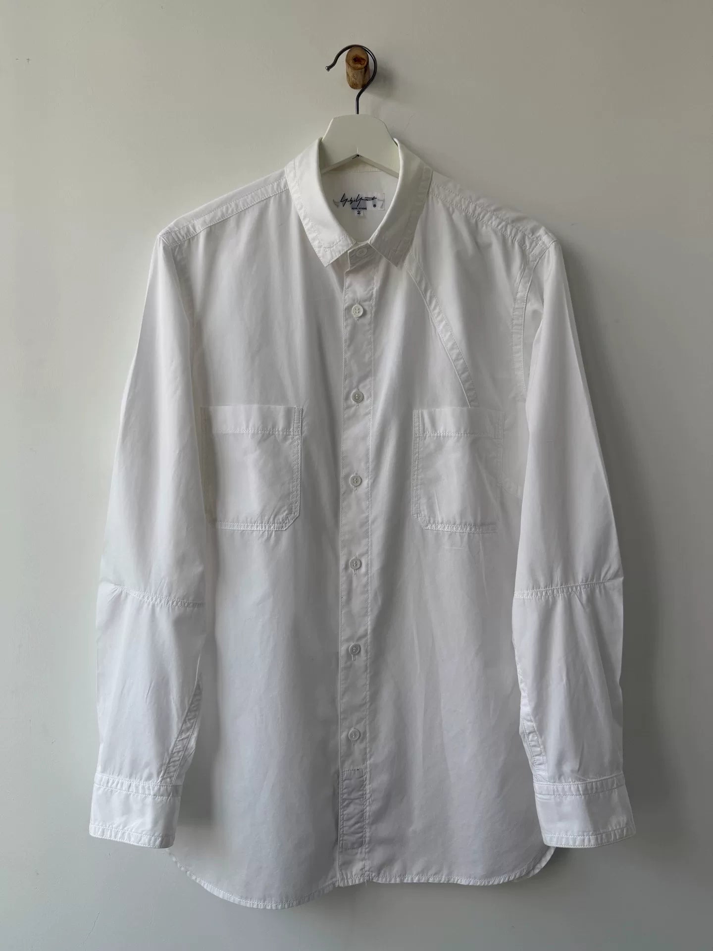 Yohji Yamamoto White Long Sleeve Shirt