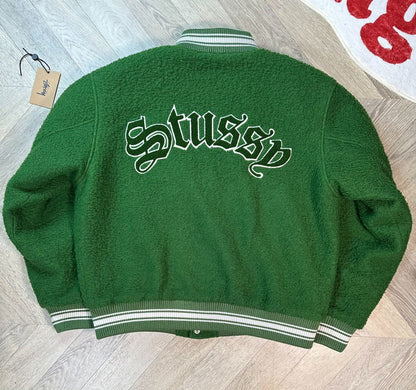 stussy fw22 casentino wool varsity jacket