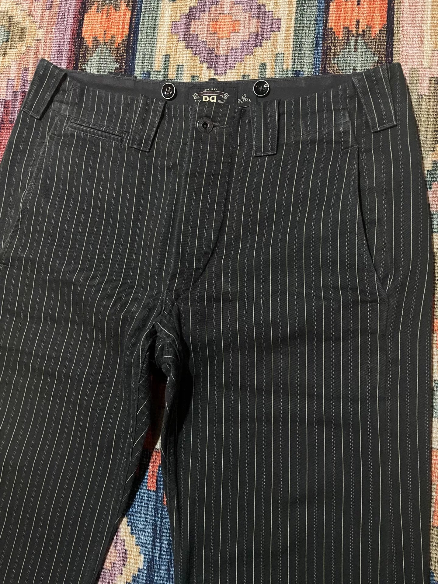 RRL Rare Depp Washed Striped Cargo Pants