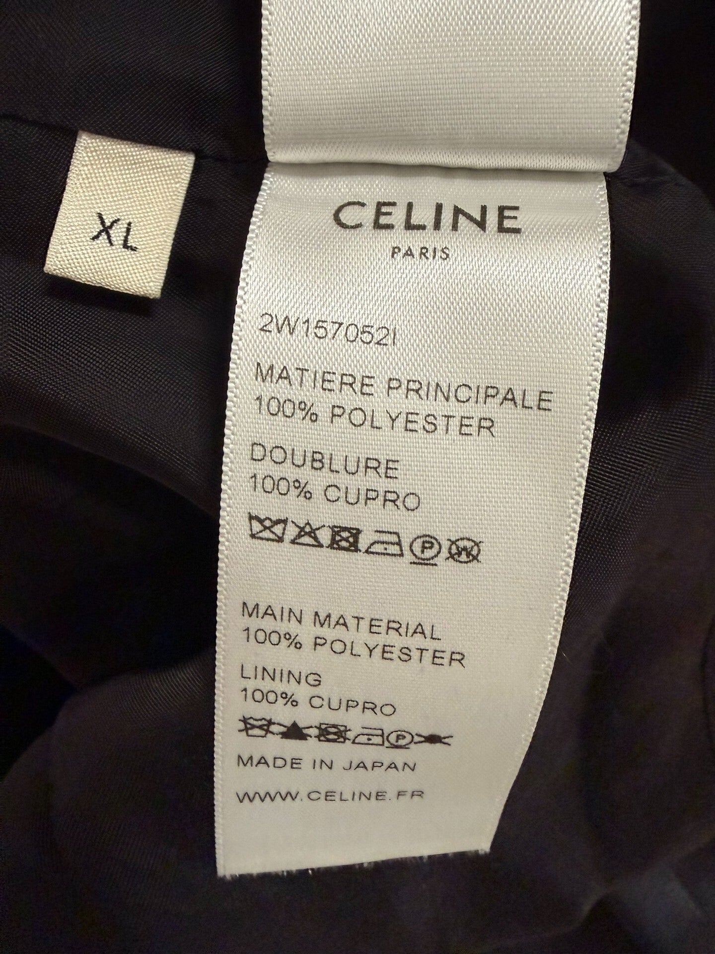 Celine Black Teddy Jacket Unisex XL