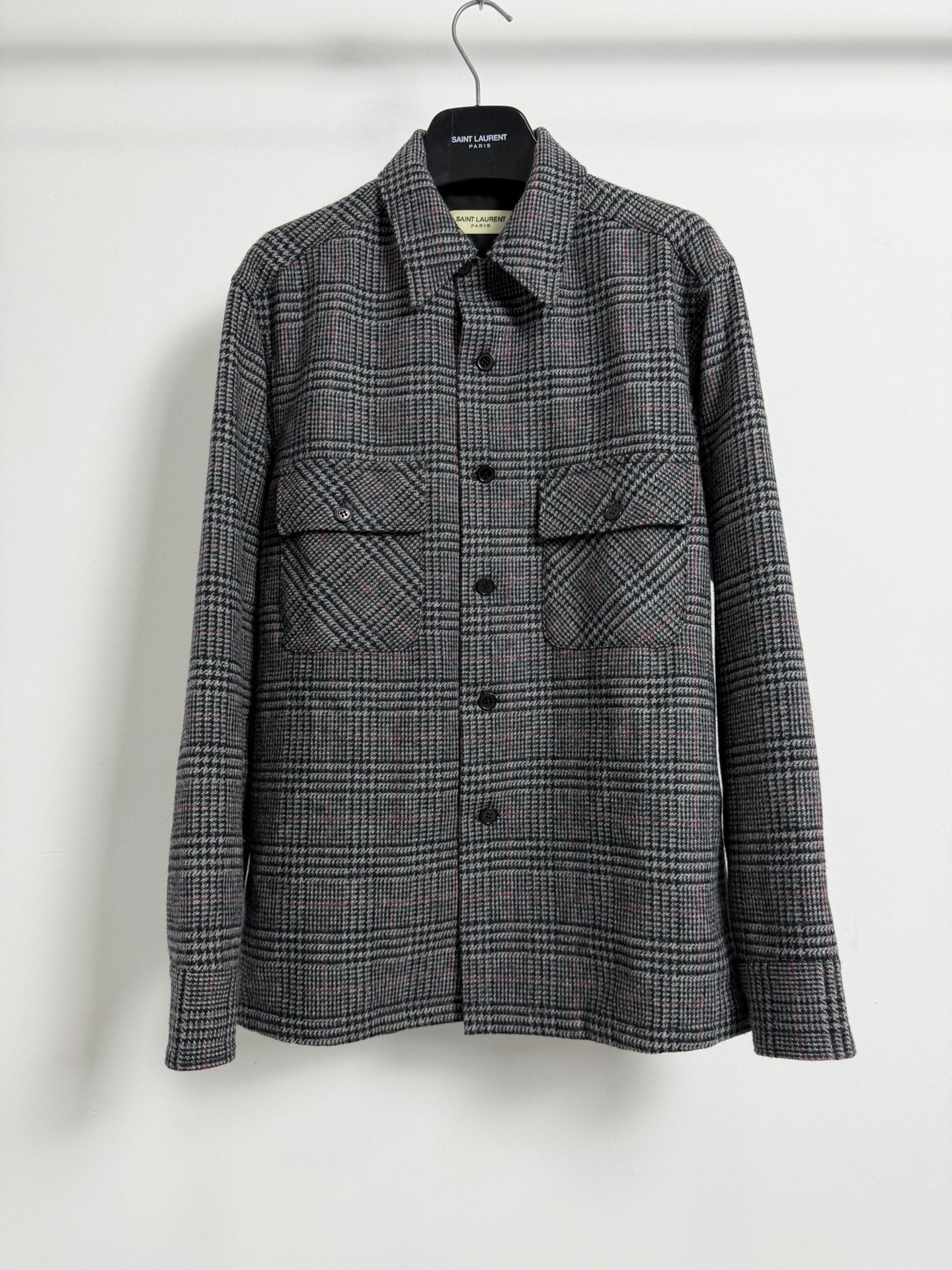 Saint Laurent 16FW Check Wool Overshirt