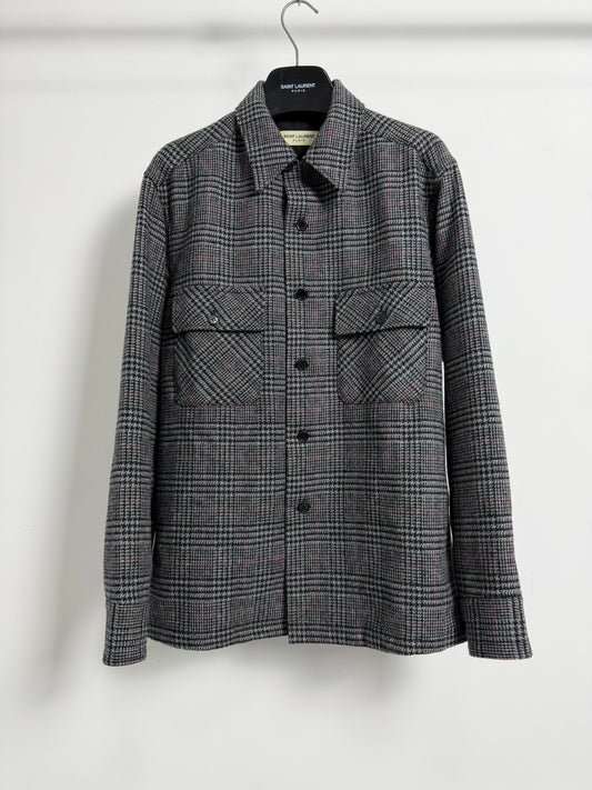 Saint Laurent 16FW Check Wool Overshirt