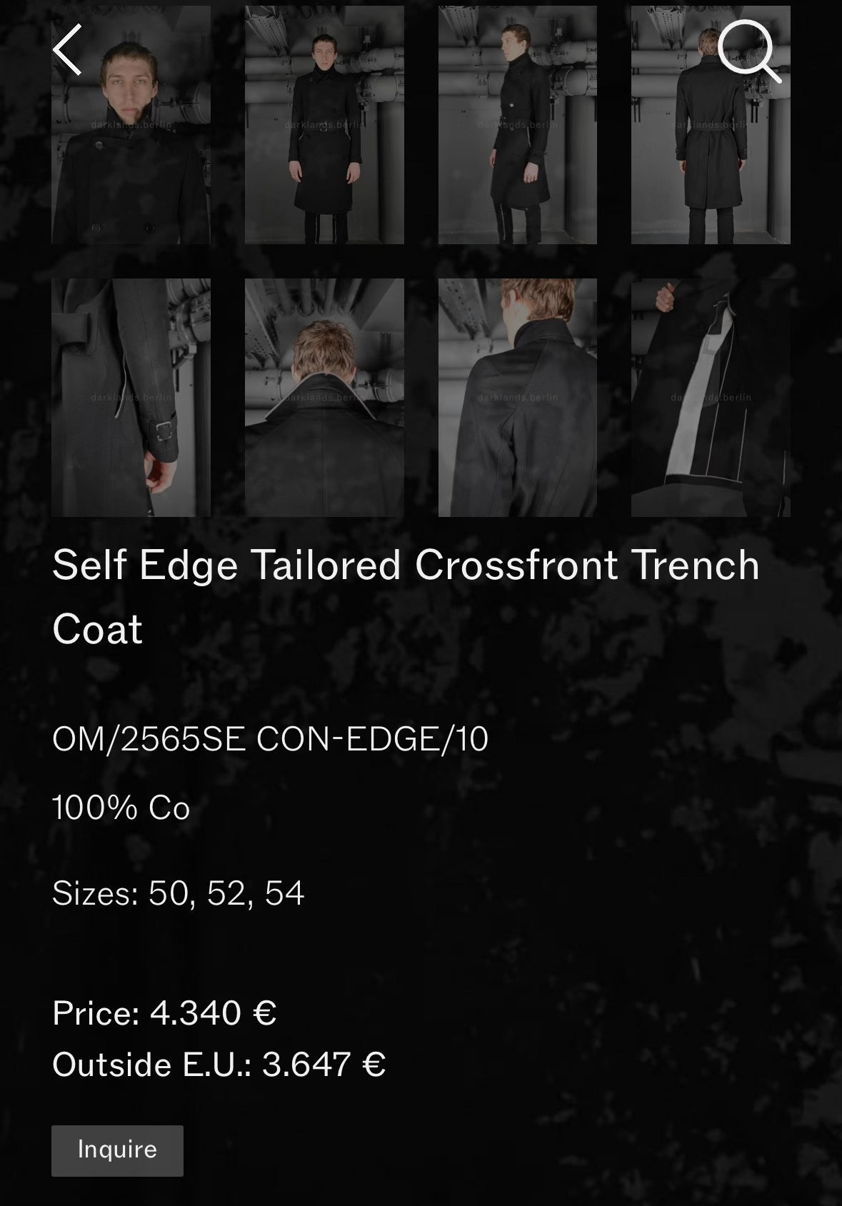 Carol Christian Poell Crossfront Trench Coat
