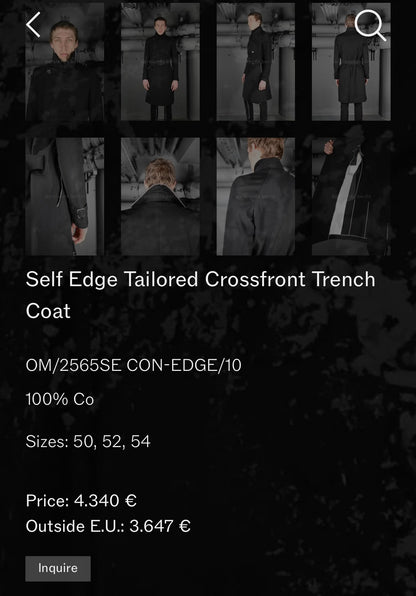 Carol Christian Poell Crossfront Trench Coat
