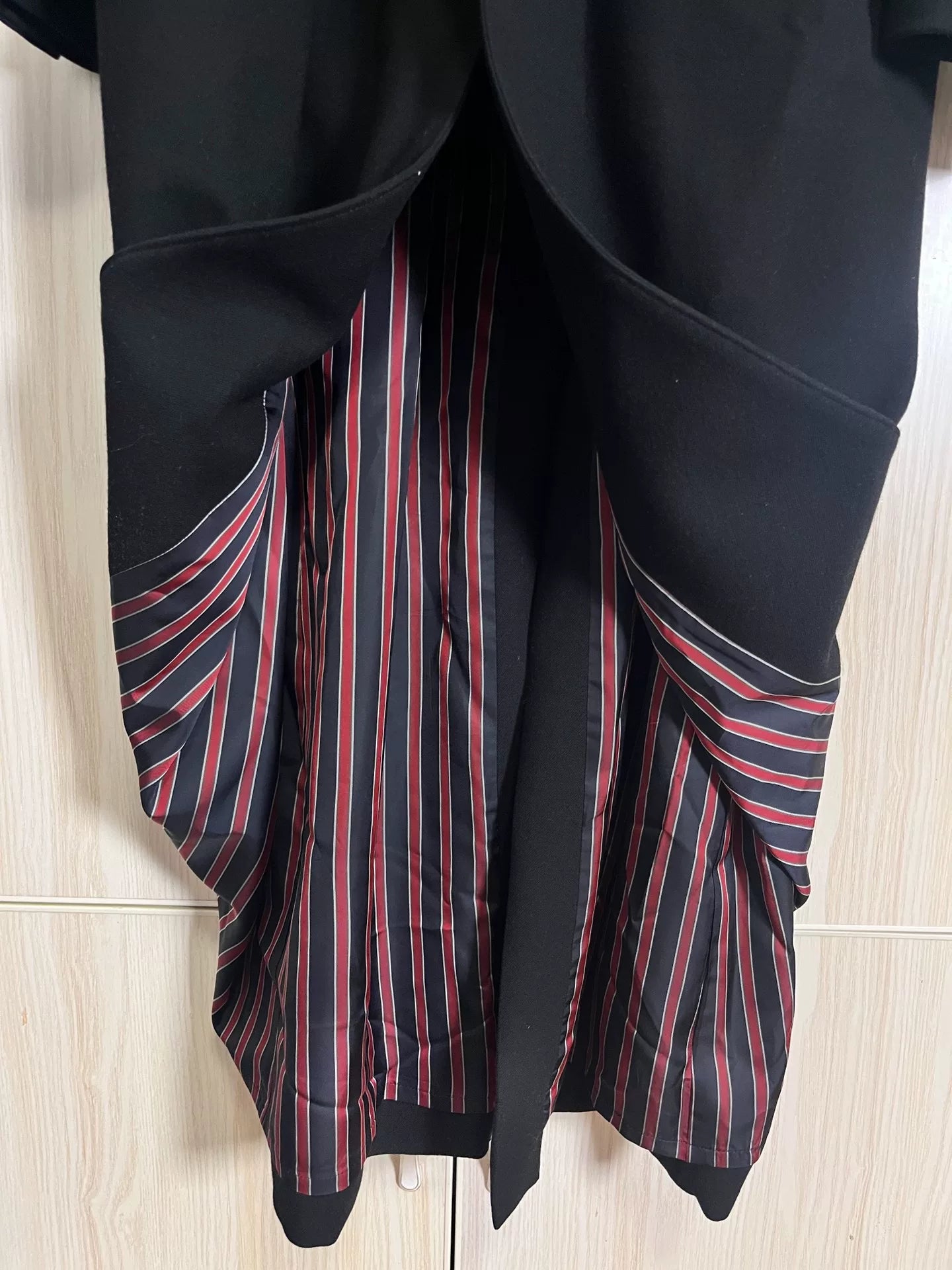 Yohji Yamamoto Black Striped Coat