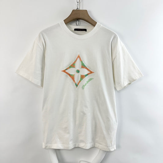 Louis Vuitton 25SS Men's Clover Rhinestone Logo Tee