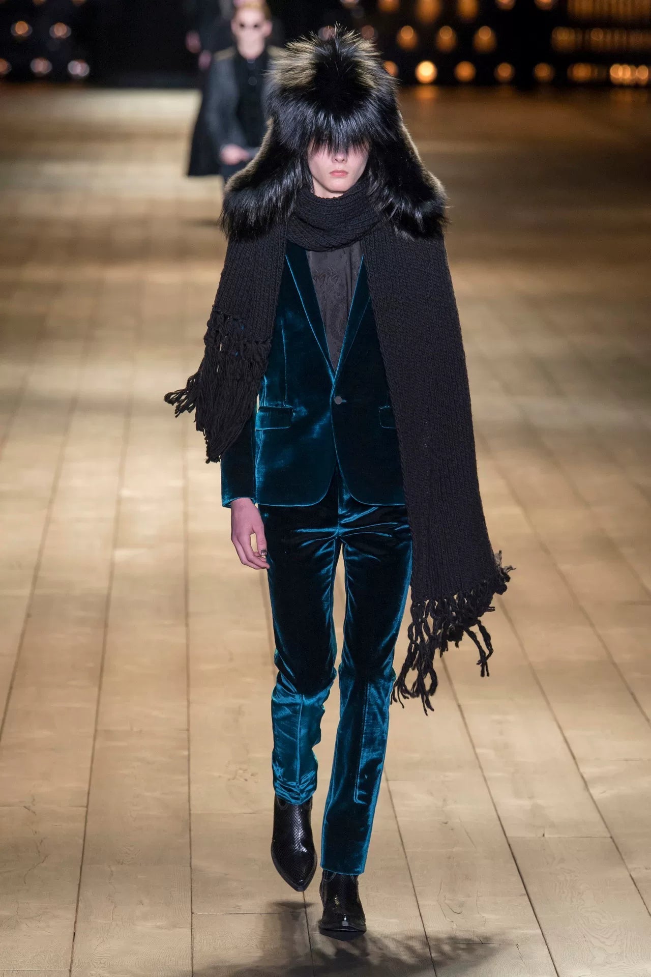 saint laurent henley wool silk shirt