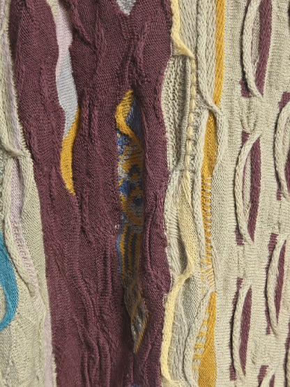 vintage coogi patterned sweater with shoulder pads
