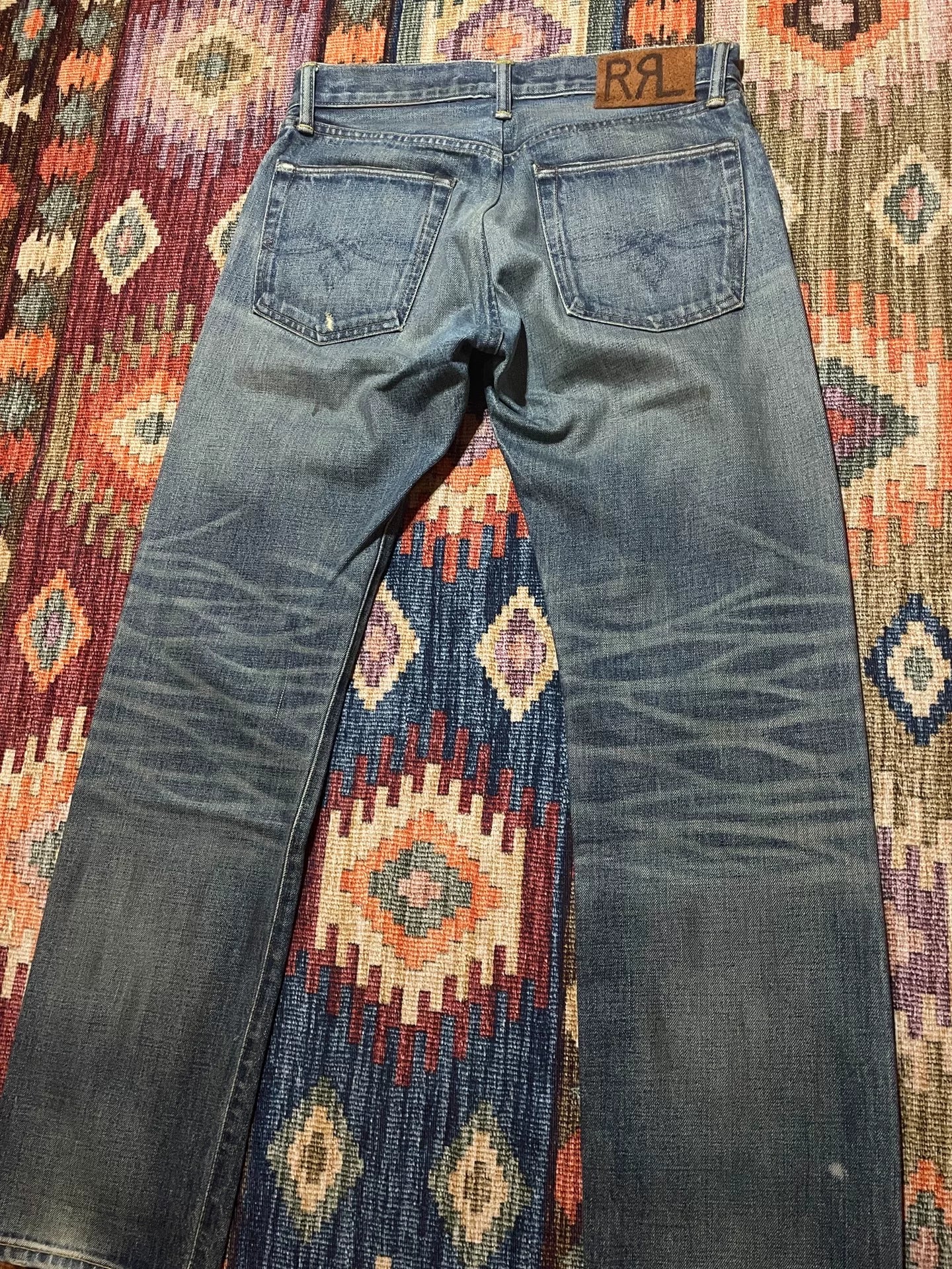 RRL Vintage Washed Distressed Jeans