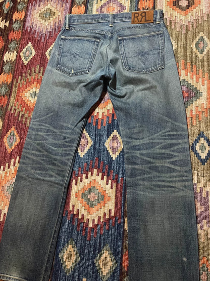 RRL Vintage Washed Distressed Jeans