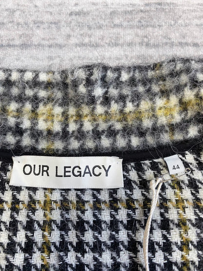 our legacy plaid wool jacket in yellow green