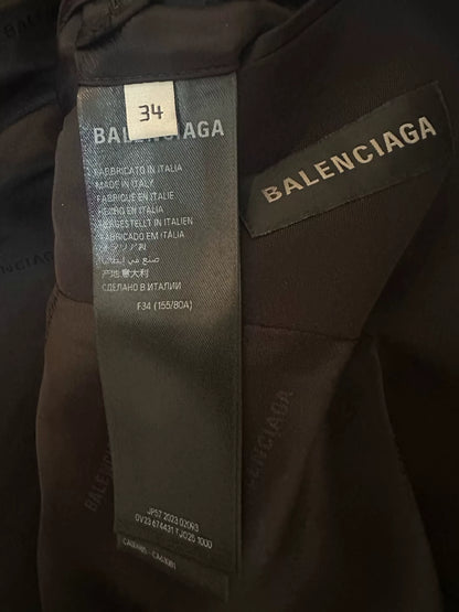 Balenciaga Black Logo Wide Suit Jacket