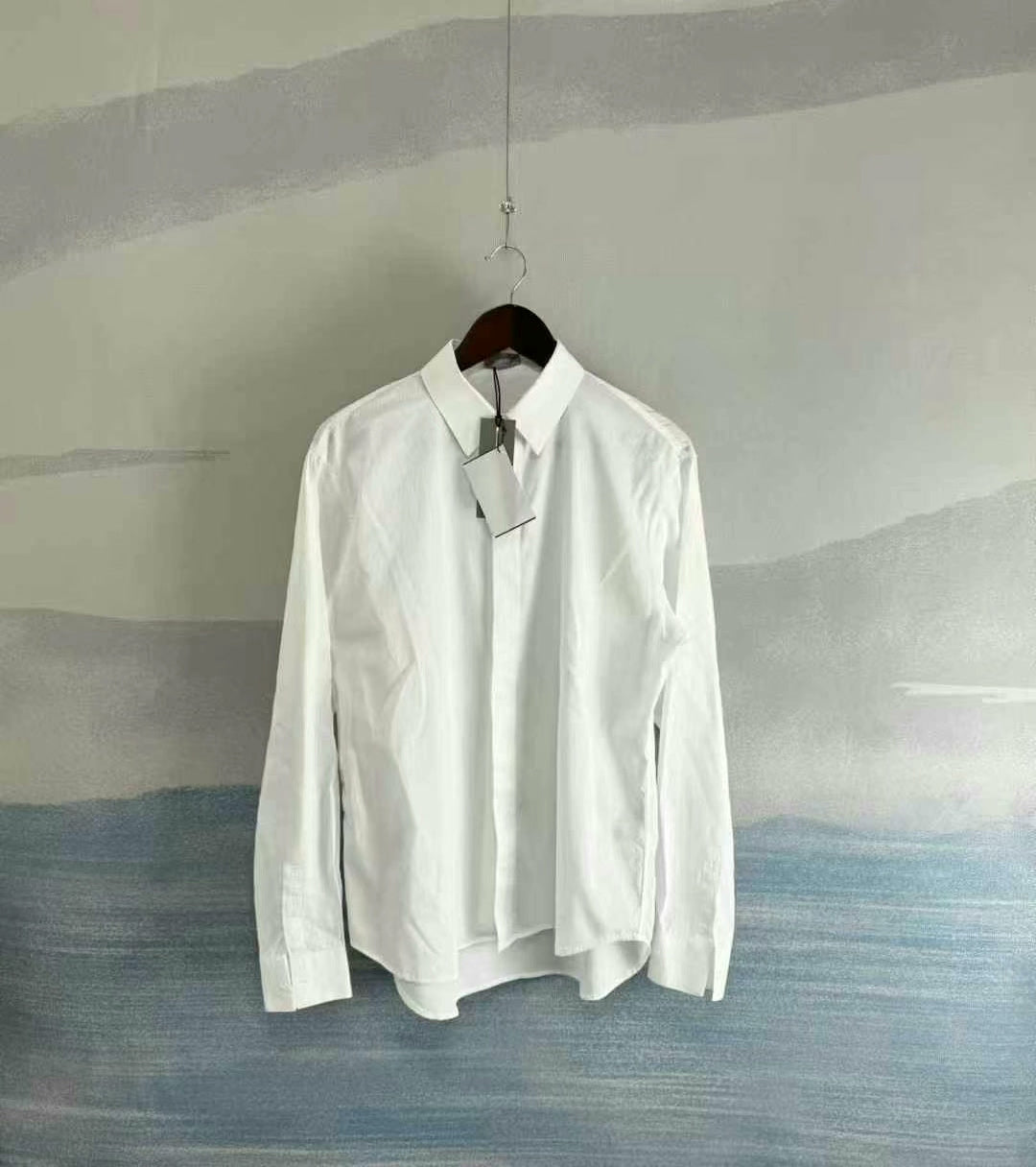 Dior White Printed Long Sleeve Shirt