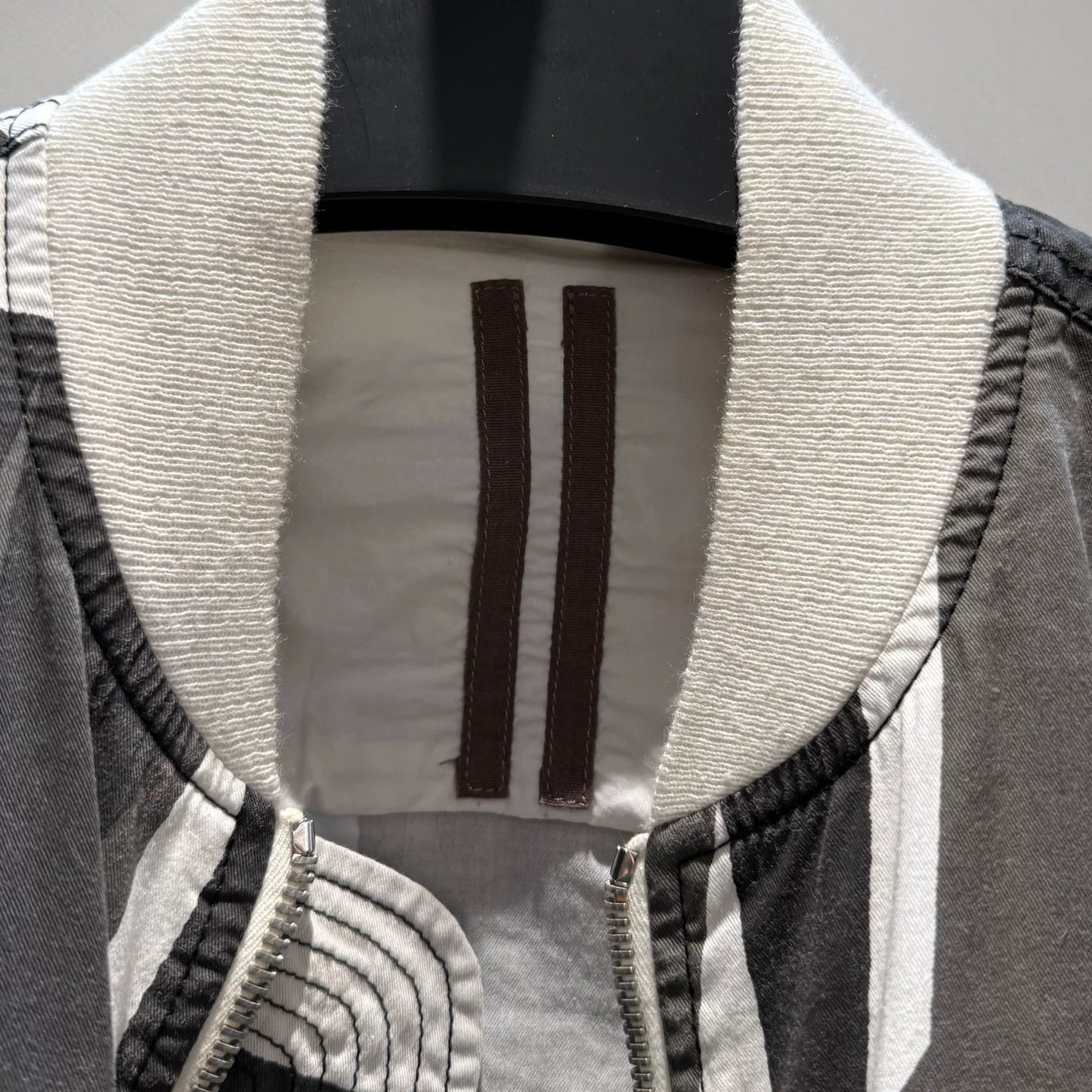 rick owens classic geometric print ma-1 jacket