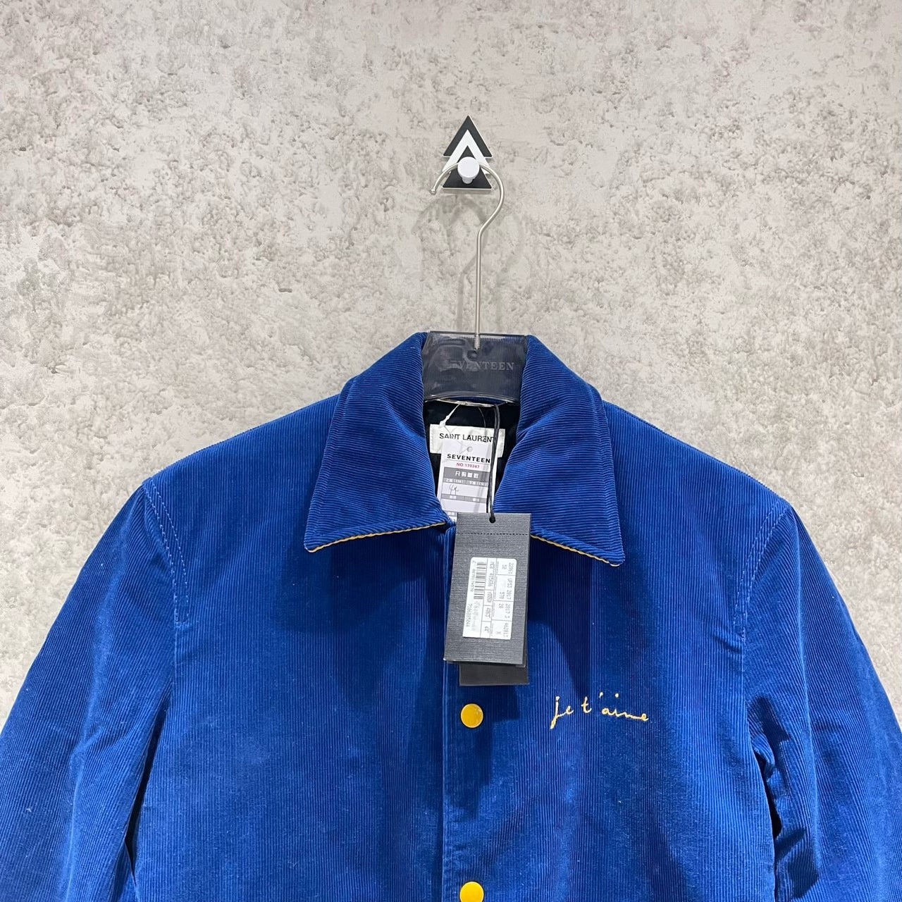 Saint Laurent Blue Corduroy Baseball Jacket