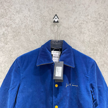 Saint Laurent Blue Corduroy Baseball Jacket