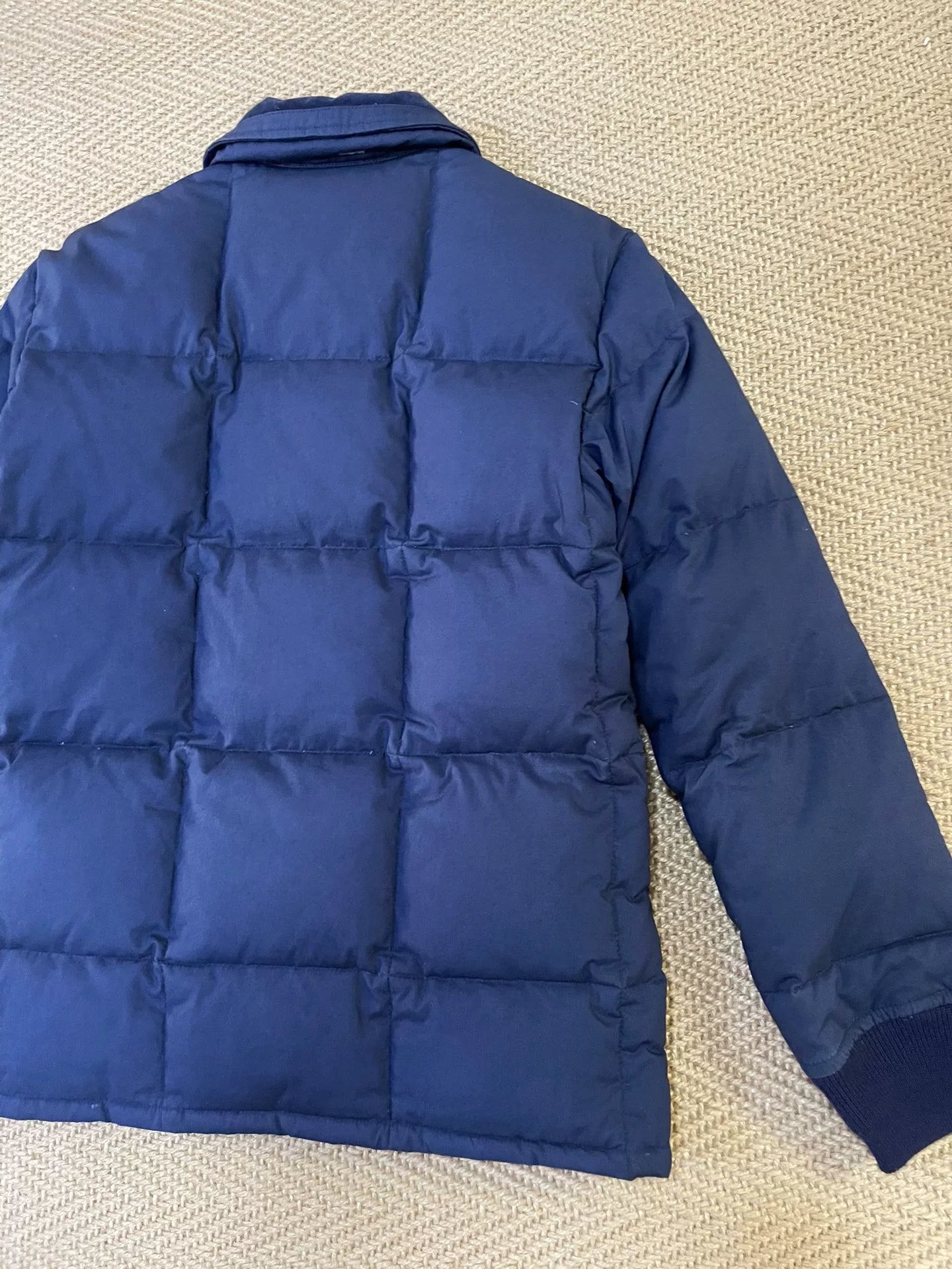 neighborhood puffy shirt jacket with corduroy collar