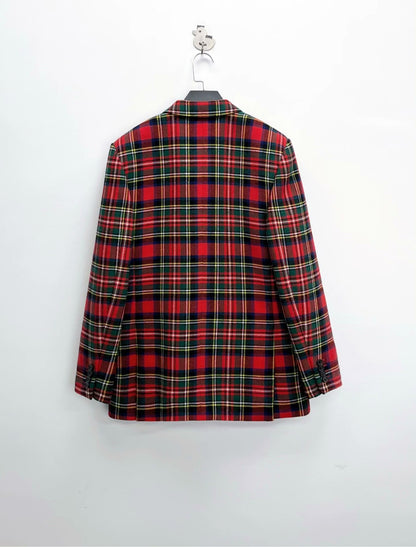 Saint Laurent FW23 Plaid Double-Breasted Blazer
