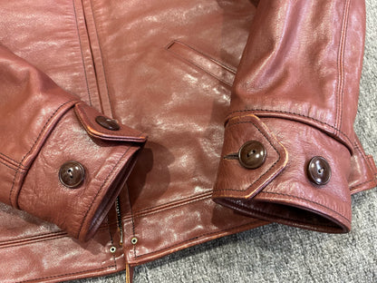 rainbow country leather jacket with artwork