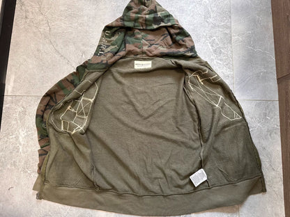 Ralph Lauren Camouflage Distressed Hoodie Jacket
