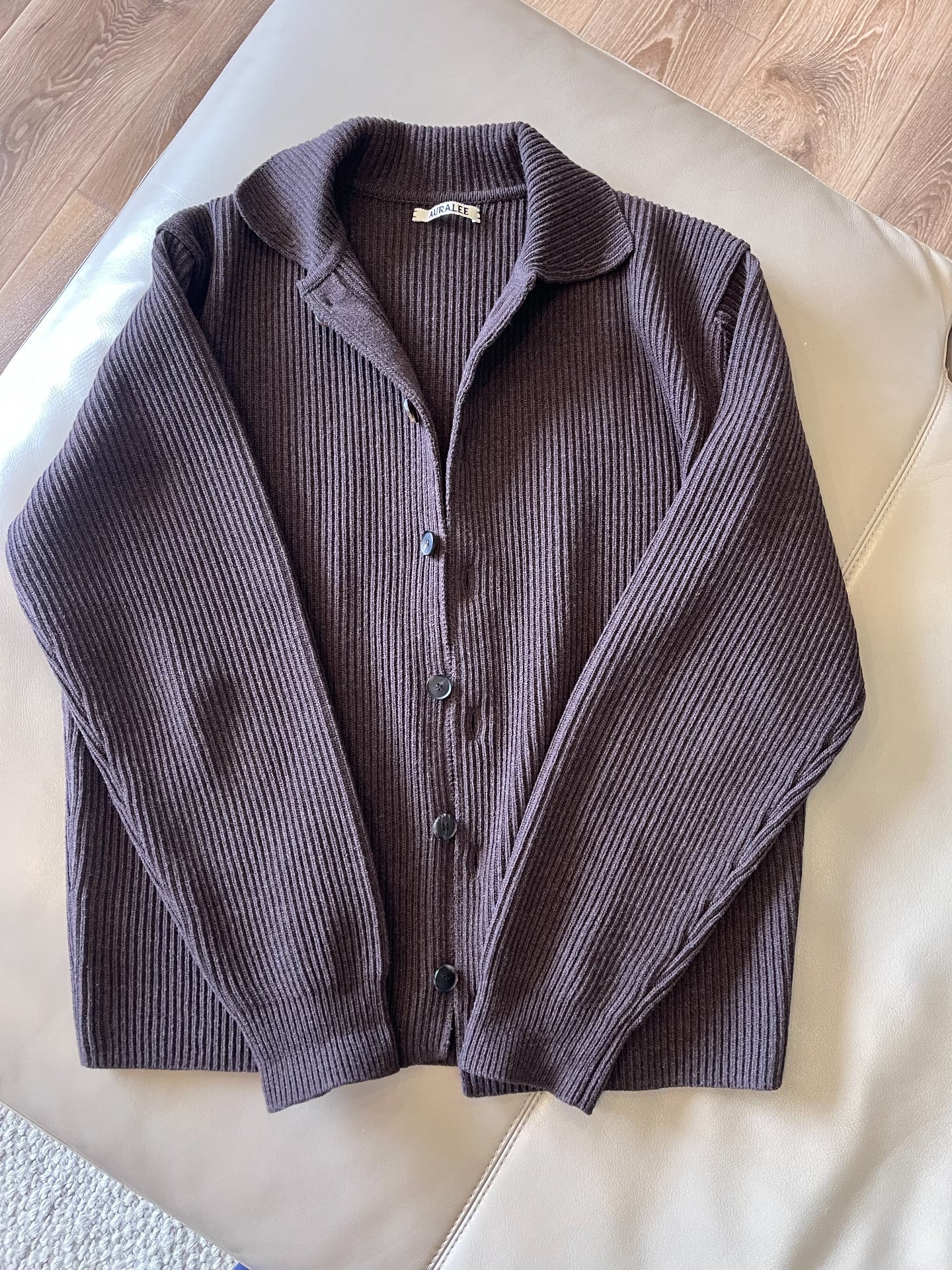 AURALEE Super Fine Wool Toggle Cardigan