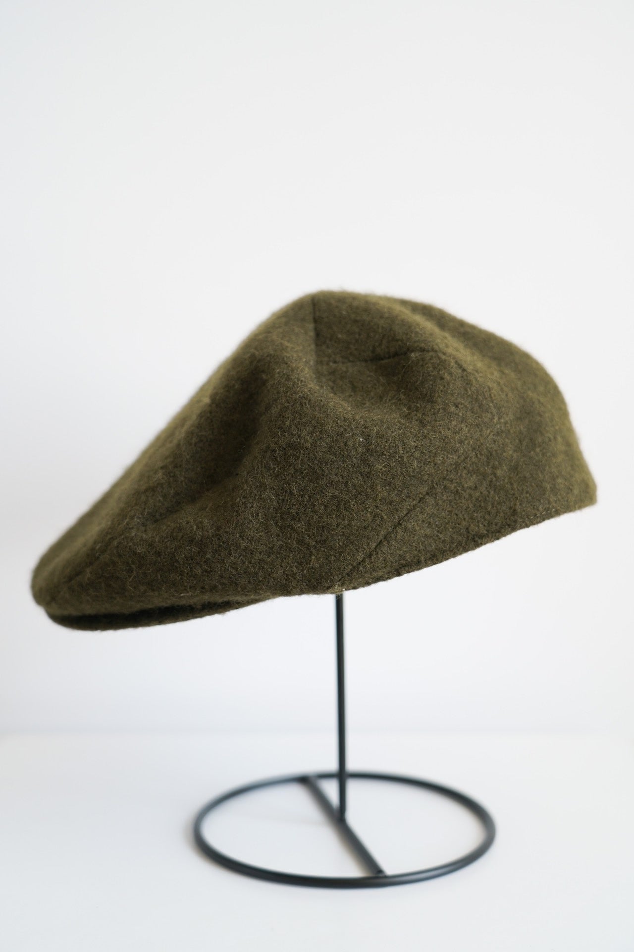 army green wool beret by Yohji Yamamoto